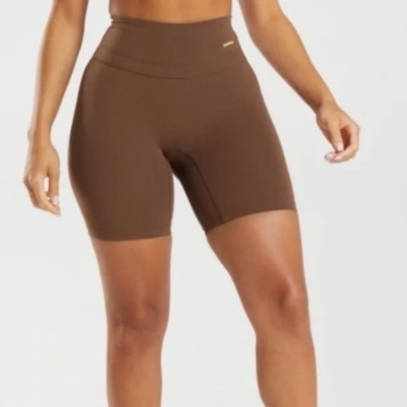Gymshark Whitney Simmons Brown Biker Shorts - Picture 1 of 2